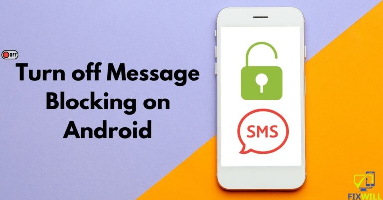 How do I turn off message blocking on android