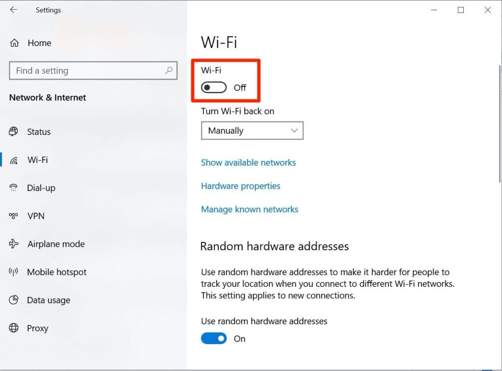 How to Turn on Wireless Capability on Windows 10