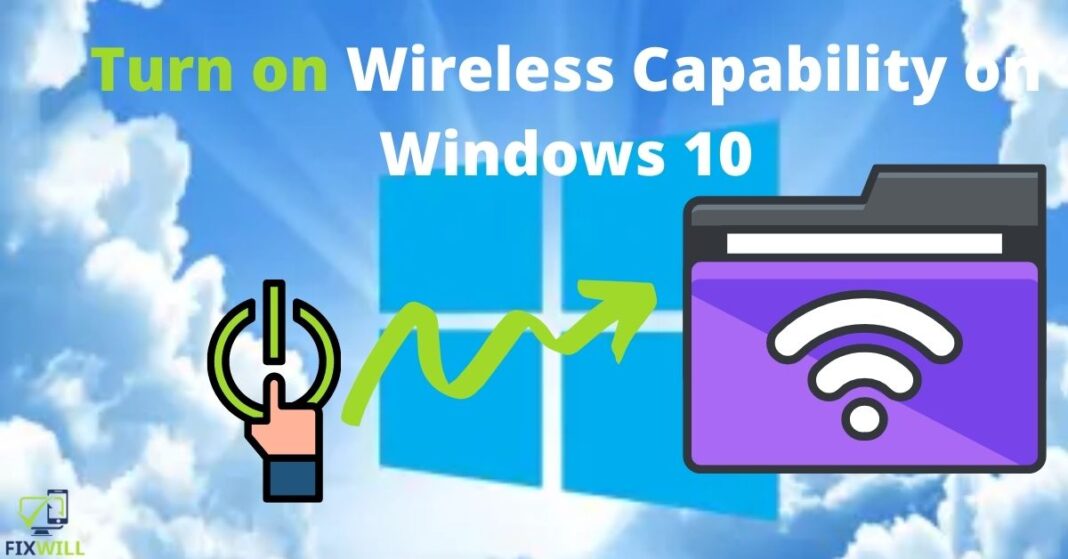 turn on wireless capability windows 8