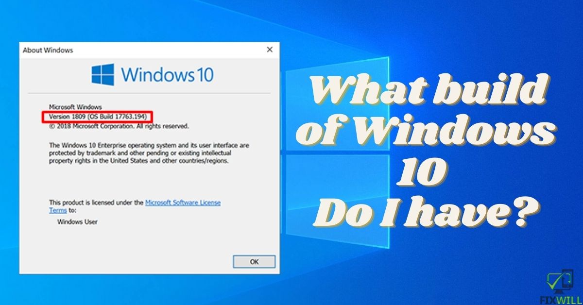 what build of windows 10 do i have