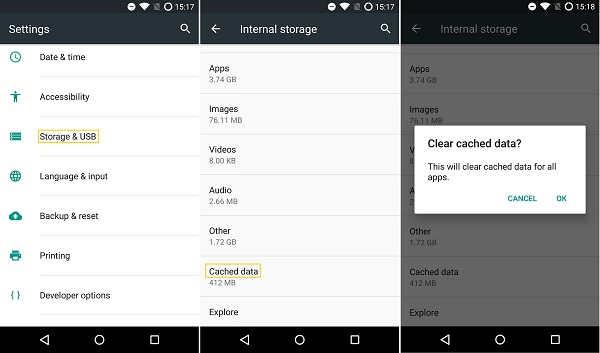 how to find trash file on android