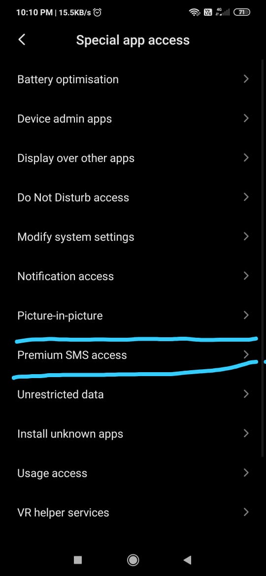 how to remove message blocking on android