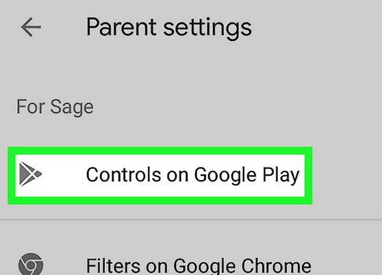 how to take off parental control on android