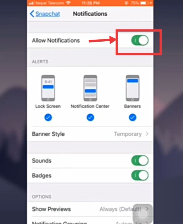 how to change snapchat notification sound