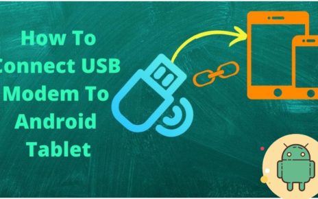how to connect a USB modem to an android tablet