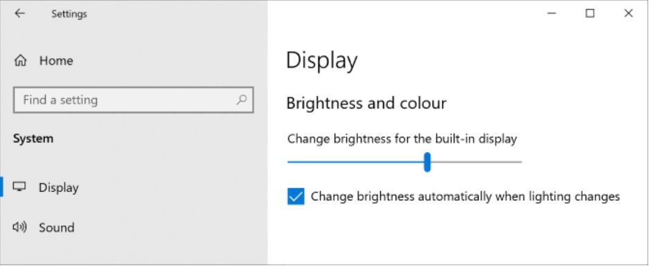 how to adjust brightness on extended monitor windows 10