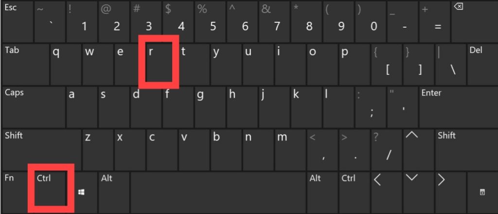 Which key is used for a Refresh in Windows 10
